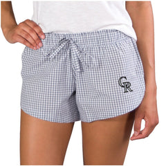 Colorado Rockies Concepts Sport Women's Tradition Woven Shorts - Gray Shorts