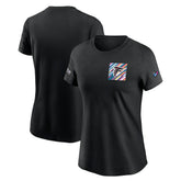 Atlanta Falcons Women's Crucial Catch Sideline Tri-Blend T-Shirt Black
