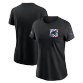 Carolina Panthers Women's Crucial Catch Sideline Tri-Blend T-Shirt Black