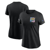 Jacksonville Jaguars Women's Crucial Catch Sideline Tri-Blend T-Shirt Black