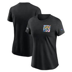 Jacksonville Jaguars Women's Crucial Catch Sideline Tri-Blend T-Shirt Black
