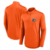 NHL Philadelphia Flyers Fanatics Mock Neck Quarter-Zip Top - Orange