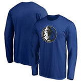 Dallas Mavericks Primary Team Logo Long Sleeve T-Shirt Blue