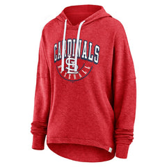 St. Louis Cardinals Fanatics Women's Luxe Pullover Hoodie - Heather Red Hoodies