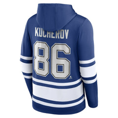 NHL Nikita Kucherov Tampa Bay Lightning Fanatics Name & Number Lace-Up Pullover Hoodie - Blue