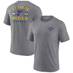 NHL St. Louis Blues Fanatics Winger Tri-Blend T-Shirt - Heather Gray
