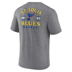 NHL St. Louis Blues Fanatics Winger Tri-Blend T-Shirt - Heather Gray