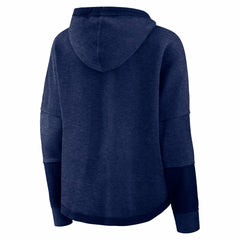 Tennessee Titans Women's Lightewight Modest Crop Lounge Helmet Arch Pullover Hoodie Navy