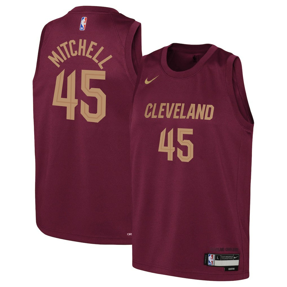 NBA Donovan Mitchell Cleveland Cavaliers Youth Swingman Jersey sale - Icon Editi- Wine