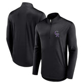 Colorado Rockies Fanatics Quarterback Quarter-Zip Top - Black Tops
