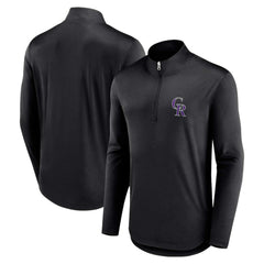 Colorado Rockies Fanatics Quarterback Quarter-Zip Top - Black Tops