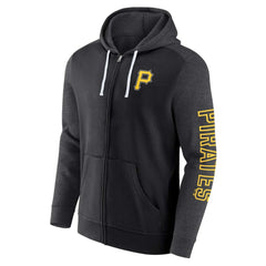 Pittsburgh Pirates Fanatics Offensive Line Up Lightweight Full-Zip Hoodie - Black Hoodies