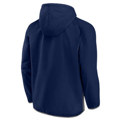 Memphis Grizzlies Anorak Flagrant Foul Color-Block Raglan Hoodie Half-Zip Jacket Navy/Gray