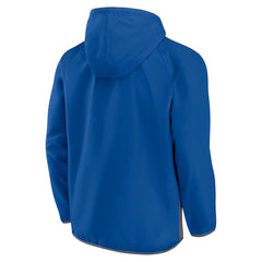 Dallas Mavericks Anorak Flagrant Foul Color-Block Raglan Hoodie Half-Zip Jacket Blue/Gray