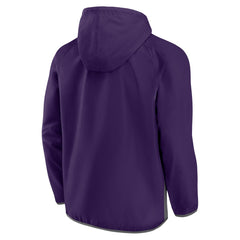 Phoenix Suns Anorak Flagrant Foul Color-Block Raglan Hoodie Half-Zip Jacket Purple/Gray