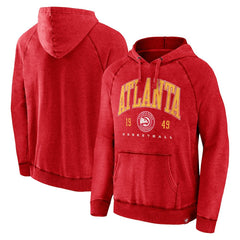Atlanta Hawks Foul Trouble Snow Wash Raglan Pullover Hoodie Heather Red
