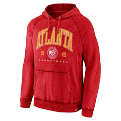 Atlanta Hawks Foul Trouble Snow Wash Raglan Pullover Hoodie Heather Red