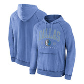 Dallas Mavericks Foul Trouble Snow Wash Raglan Pullover Hoodie Heather Blue