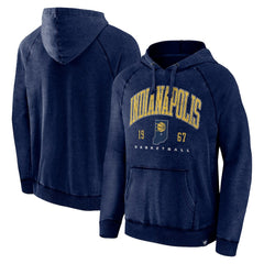 Indiana Pacers Foul Trouble Snow Wash Raglan Pullover Hoodie Heather Navy