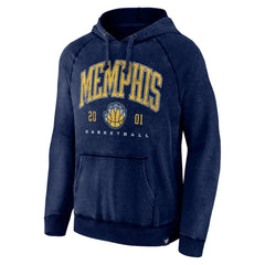 Memphis Grizzlies Foul Trouble Snow Wash Raglan Pullover Hoodie Heather Navy