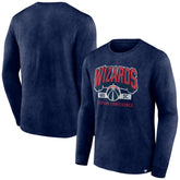 Washington Wizards Front Court Press Snow Wash Long Sleeve T-Shirt Heather Navy