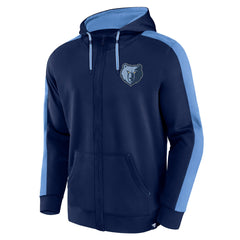 Memphis Grizzlies Rainbow Shot Full-Zip Hoodie Navy