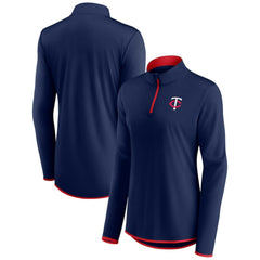Minnesota Twins Fanatics Women's Corner Quarter-Zip Top - Navy Tops