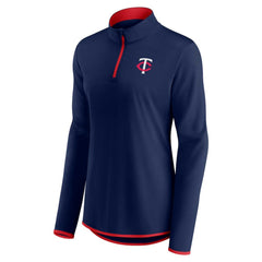Minnesota Twins Fanatics Women's Corner Quarter-Zip Top - Navy Tops