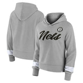 Brooklyn Nets Women's Halftime Pullover Hoodie Heather Gray
