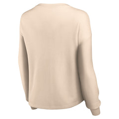 Los Angeles Lakers Women's Go For It Long Sleeve Notch Neck T-Shirt Tan