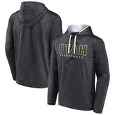 Utah Jazz Fast Break Pullover Hoodie Heather Charcoal