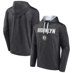 Brooklyn Nets Fast Break Pullover Hoodie Heather Charcoal