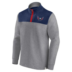 NHL Washington Capitals Fanatics Launch It Quarter-Zip Jacket - Heather Gray