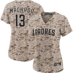 MLB Manny Machado San Diego Padres Nike Women's USMC Alternate Replica Player Jersey - Camo
