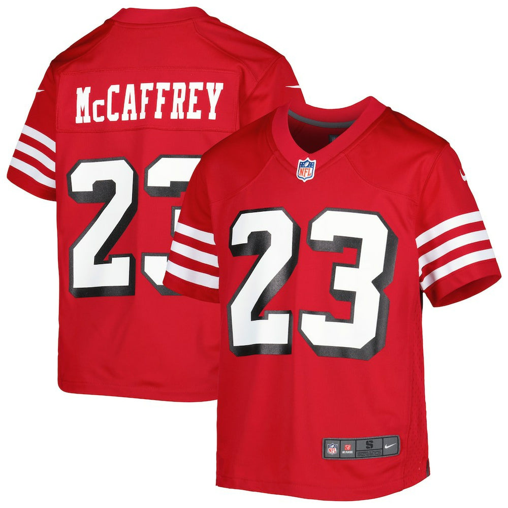 NFL Christian McCaffrey San Francisco 49ers Youth Game Jersey - Scarlet