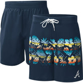 Atlanta Braves G-III Sports by Carl Banks Breeze Volley Swim Shorts - Navy Shorts