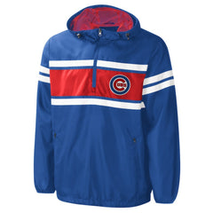 Chicago Cubs G-III Sports by Carl Banks Game Score Quarter-Zip Windbreaker - Royal Windbreaker