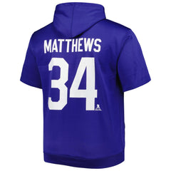 NHL Auston Matthews Toronto Maple Leafs Fanatics Big & Tall Name & Number Pullover Hoodie - Blue