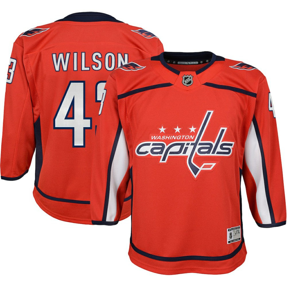 NHL Tom Wilson Washington Capitals Youth 2022/23 Premier Player Jersey - Red