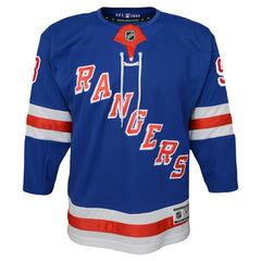 NHL Mika Zibanejad New York Rangers Youth Home Premier Player Jersey - Blue
