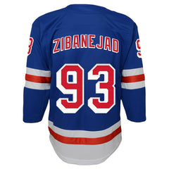 NHL Mika Zibanejad New York Rangers Youth Home Premier Player Jersey - Blue