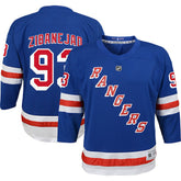 NHL Mika Zibanejad New York Rangers Youth Home Replica Player Jersey - Blue