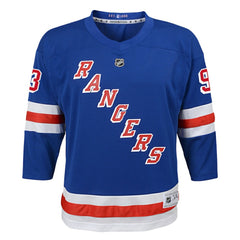 NHL Mika Zibanejad New York Rangers Youth Home Replica Player Jersey - Blue