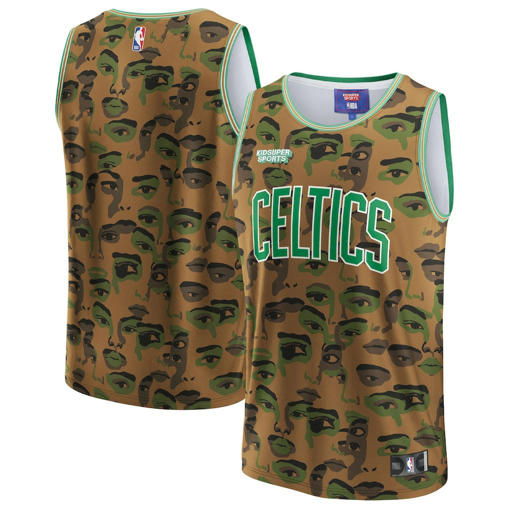 NBA Boston Celtics NBA & KidSuper Studios Unisex Hometown Jersey - Brown