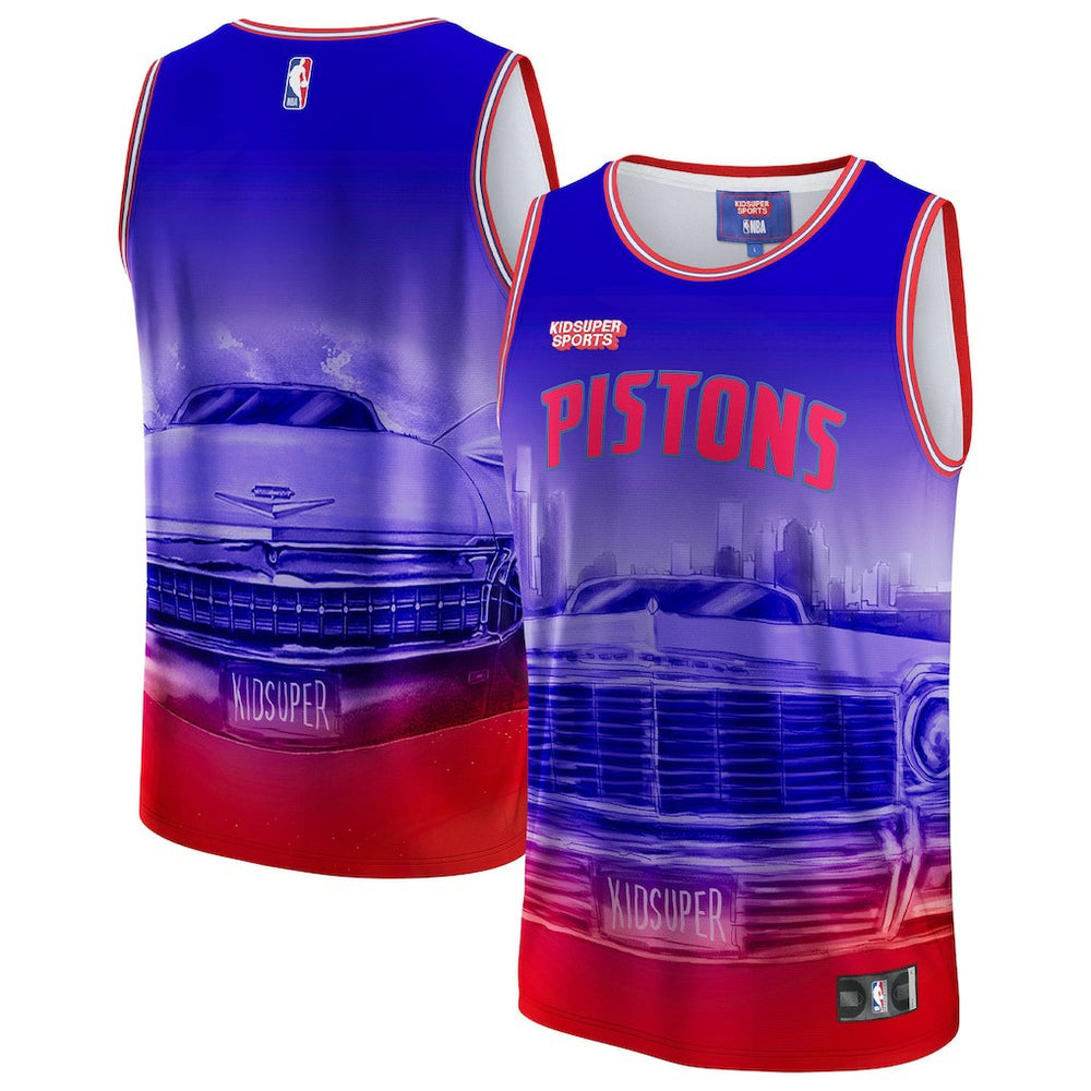 NBA Detroit Pistons NBA & KidSuper Studios Unisex Hometown Jersey sale - Red
