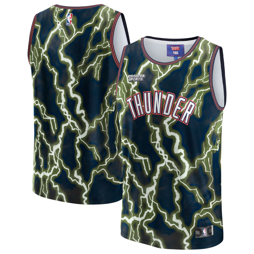 NBA Oklahoma City Thunder NBA & KidSuper Studios Unisex Hometown Jersey - Black