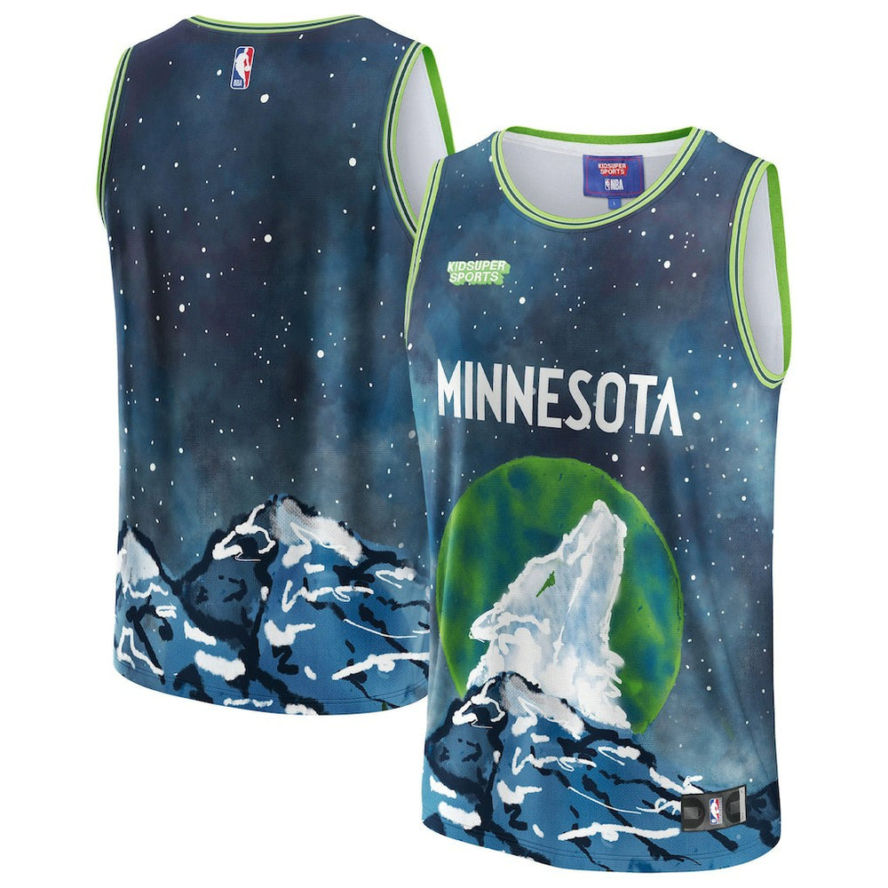 NBA Minnesota Timberwolves NBA & KidSuper Studios Unisex Hometown Jersey - Blue