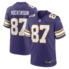 NFL T.J. Hockenson Minnesota Vikings Classic Player Game Jersey - Purple