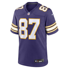 NFL T.J. Hockenson Minnesota Vikings Classic Player Game Jersey - Purple