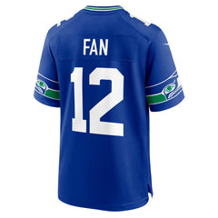 NFL 12s Seattle Seahawks Throwback Player Game Jersey - Royal